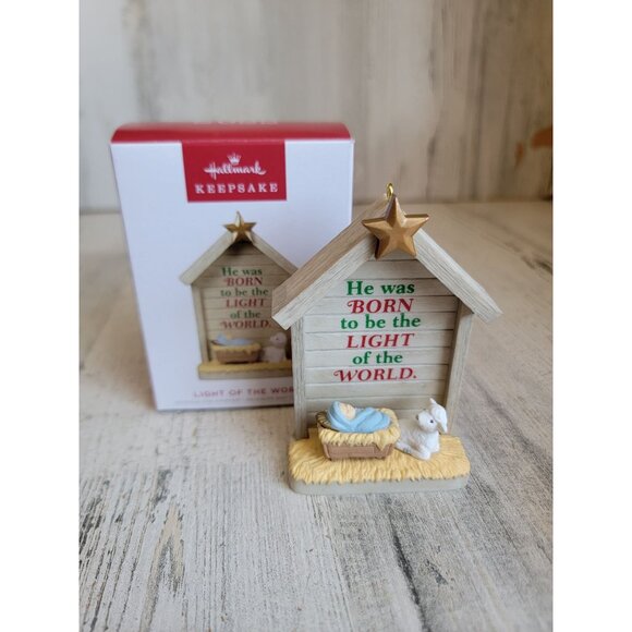 Hallmark light of the world Nativity ornament Xmas religious - Picture 1 of 7